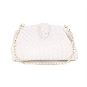 NEW BC HANDBAGS women's woven crossbody bag in white